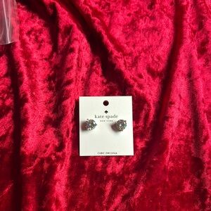 Kate Spade Silver Cubic Zirconia Earrings new